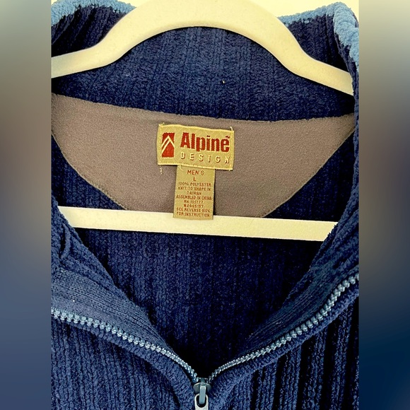 Vintage Mens Alpine Design Ribbed 1/4 Zip Sweater - Picture 2 of 6